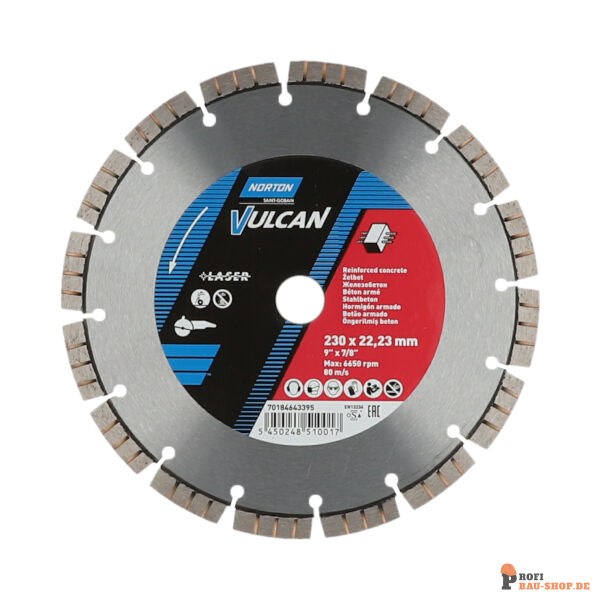 nortonschleifmittel/NORTON_schleifmittel_70184643395 Diamond Blade Norton Vulcan TURBO LASER 23x22.23 1x2.6_150921